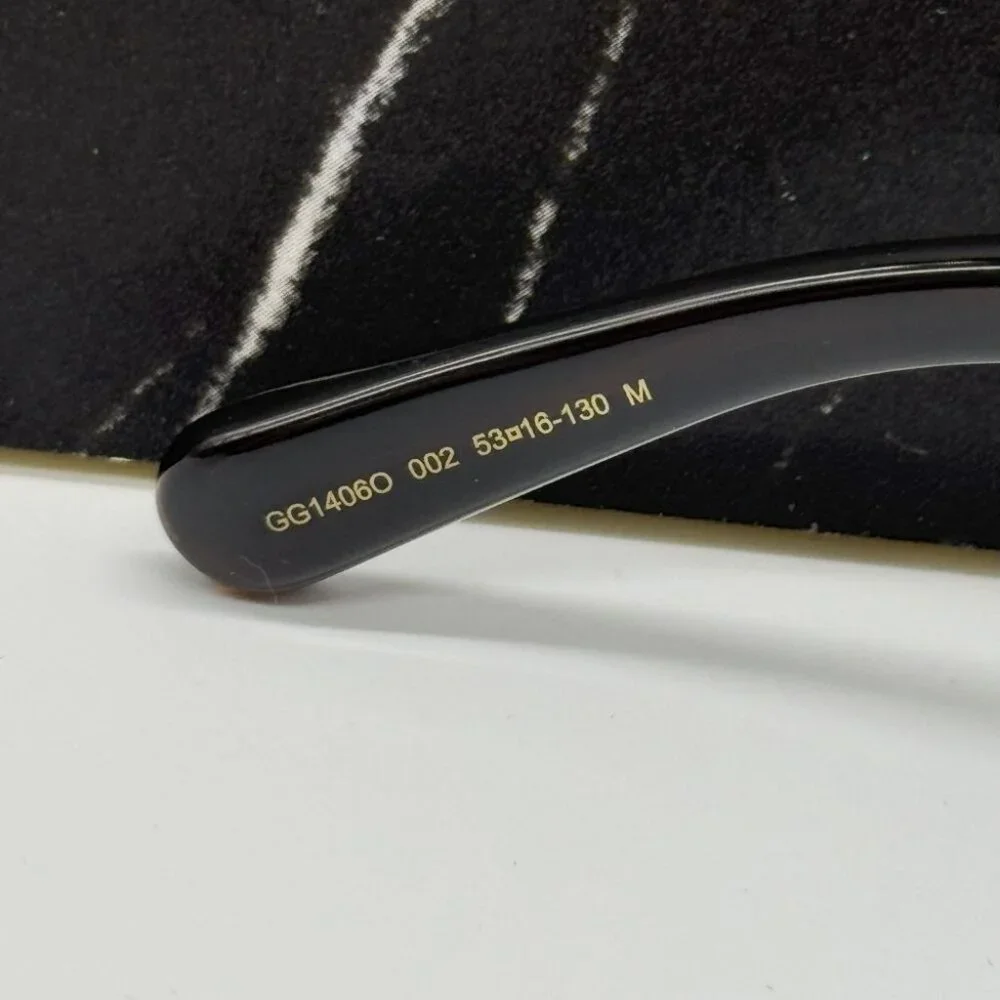NEW GG1406O 002 GUCCI HAVANA SQUARE WOMEN GUCCI EYEGLASSES
